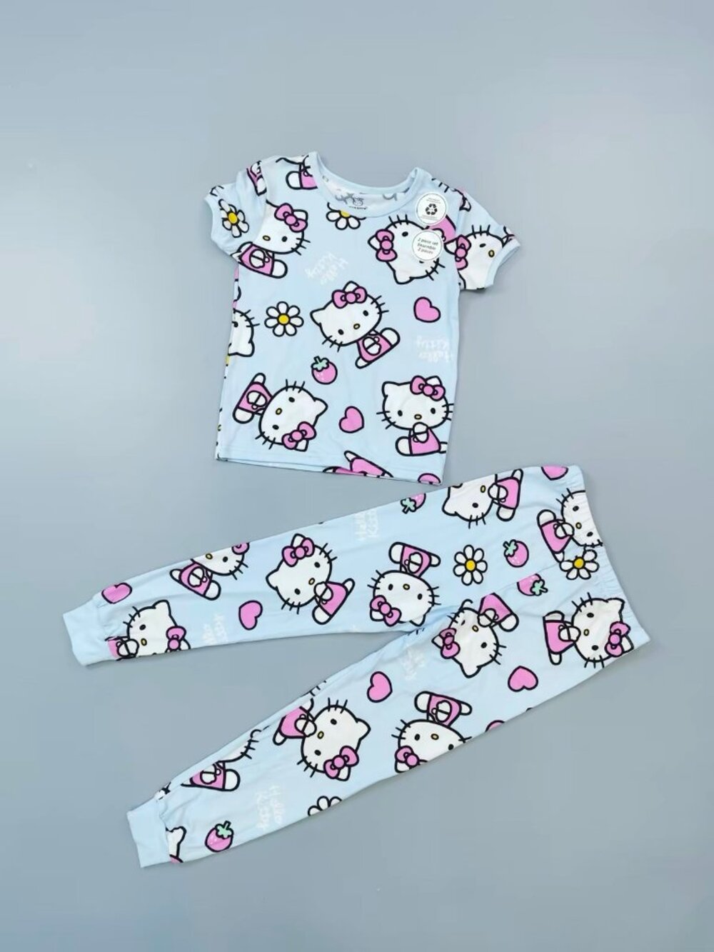 Hello Kitty 2-Piece Pajama Set 6T - Light Blue - NWOT